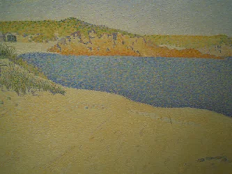  Stranden i Saint-Briac Av Paul Signac fragment closeupn: .     -. .n
